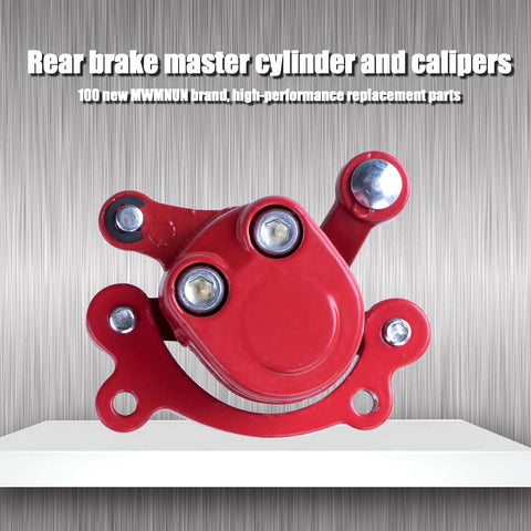 Red rear disc brake caliper with pads for Predator 212 80cc 2.5HP MM-B80 MM-B105 Motovox MBX10 MBX11 MBX12 mini bikes