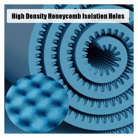 Top Shelf 7cm Thick Egg Crate Acoustic Foam Roll Featuring Self Adhesive Flame Retardant Backing For Recording Studios showing high density honeycomb isolation holes.