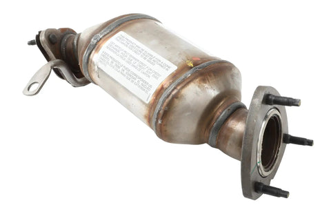 GM Genuine Parts Driver Side Three Way Catalytic Converter With Exhaust Pipe 19418929 laid flat with mounting flanges visible.