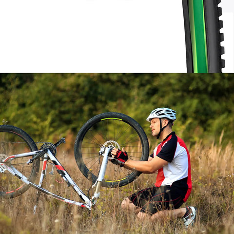 Cyclist using Three Rolls Bike Tire Liner Pro Grade TPU Protection Inner Tube Saver for Puncture Prevention on mountain trail