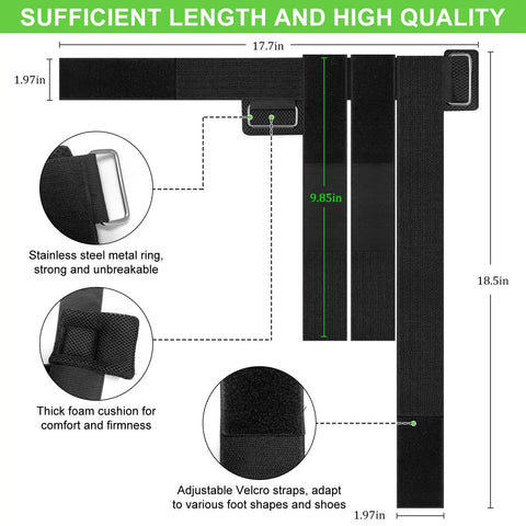 Adjustable Ankle Weights Foot Attachment For Leg Workouts with Velcro straps and stainless steel ring.