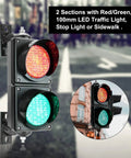 Industrial 100mm Traffic Light Signal With Red Green Stop And Go LED DC 9 To 36V Waterproof IP65 PC Housing Cobweb Lens