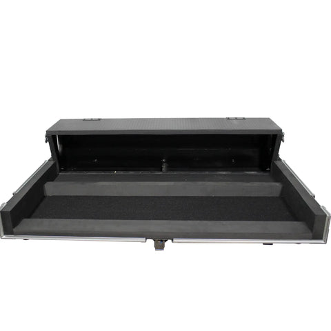 Inside view of Built Tough ATA Flight Case For Allen Heath Qu 32 Digital Audio Mixer showing secure foam compartments.