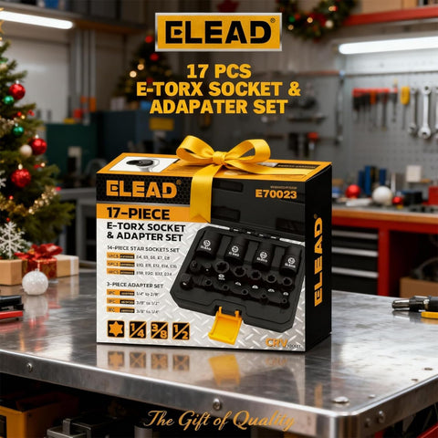 Inverted E Torx Socket Set For Impact Wrench 1/2 3/8 1/4 Drives With Storage Case Pro Grade Chrome Vanadium Build E4 To E24 Star Female Sockets