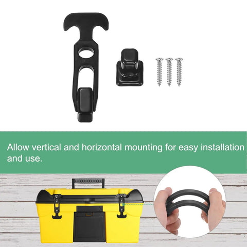 1 Pack T Handle Rubber Flexible Draw Latches 3.9 Inch Hasps With Screws for toolbox installation and shock absorption