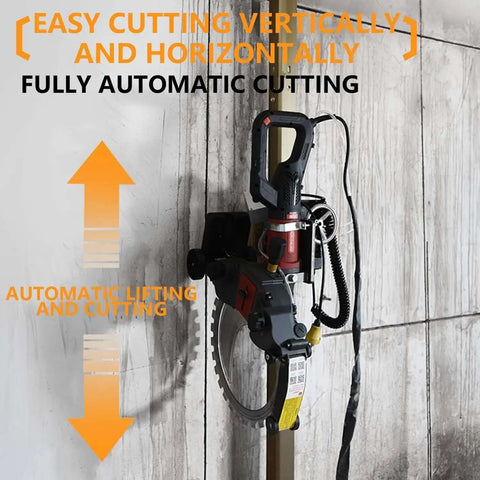 Circular Saw Guide Linear Wall Cutting Track With Smooth Remote Lift And No Sweat Depth Adjustment Tough Steel Track Kicks Through Drywall fast