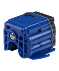 Close-up of blue Urinal Electronic Control Module EBV-129-A-U Replacement For 0.5 GPF And 1.0 GPF Flushometers