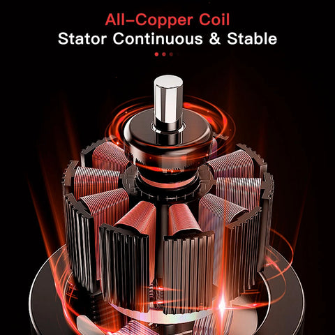 Close-up of all-copper coil stator for 115 Amp High Output Alternator Replacement For Jeep Compass Patriot 2007 To 2016