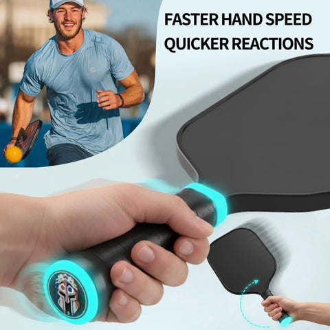 Player using Counterbalance Pickleball Paddle Cap Coins 5g 10g 15g Set To Ditch The Head Heavy Vibe Boost Paddle Balance Control
