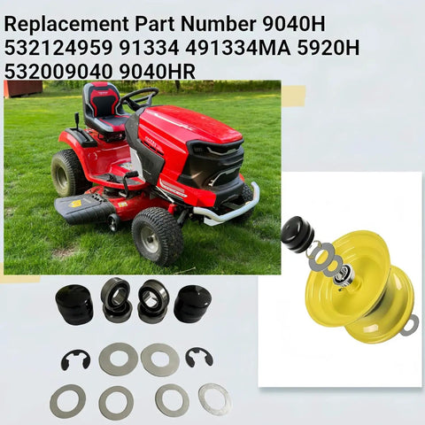 Front Wheel Bearing Conversion Kit 4 Pack For Riding Lawn Mowers Easy Install Heavy Duty Bolt On Upgrade Replaces OEM Parts