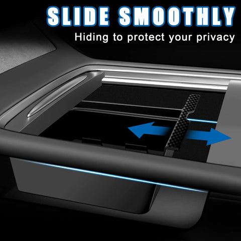Tesla Model Y Center Console Organizer Tray Five Piece Set For 2021 To 2024 Armrest Hidden Drawer Storage showing privacy feature