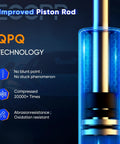 Improved Piston Rod showcasing QPQ technology for enhanced durability and reliability in heavy duty applications.