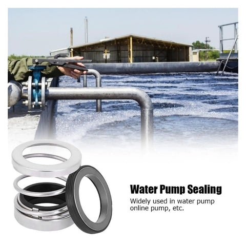 Rock Solid Mechanical Seal Kit For Water Pump Replacement Parts shown near an industrial water pump system outdoors