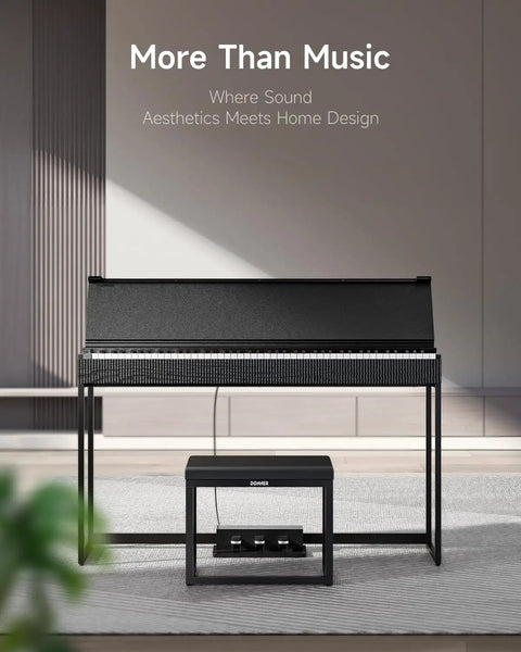 OURA S300 88 Key Weighted Digital Piano With Graded Hammer Action, Bluetooth Connectivity, 256 Polyphony in modern living room