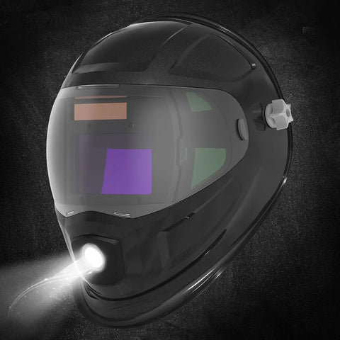Auto Darkening Welding Helmet With LED Light And Large Viewing Area 3.86 By 2.44 Inches, Top Optical Clarity, Black Starry Sky Design