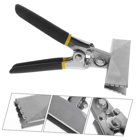 Metal Bending Pliers For Keel And Flat Plate Jaws Offset Bender With Heat Treated Chrome Vanadium Non Slip Grips, Close-up View