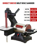 1x30 Inch Bench Belt Sander With 5 Inch Disc, Wrench Storage, One Button Belt Cover Removal, One Third HP Direct Drive Benchtop Sander