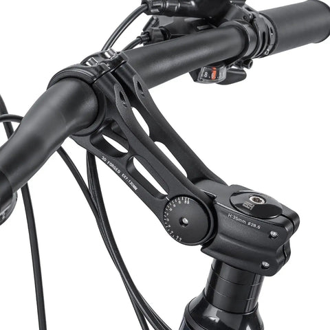 Adjustable MTB Stem 31.8mm 70 Degree Riser For Handlebar, Aluminum Alloy Bike Stem Extender on bicycle