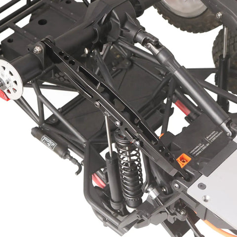 Installed Aluminum Rear Trailing Arm Upgrade Kit For 1/10 Losi Baja Rey 2.0 F100 RC Crawler showing precision machined parts