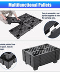 Heavy Duty Plastic Pallets 8 Piece Set With Ventilated Grid Design For Airflow Interlocking And Stackable HDPE Platform
