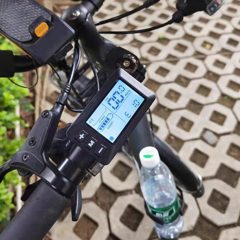 Five Pin LCD Color Display Controller for Electric Bikes and Scooters, Plug and Play Setup on bike handlebars