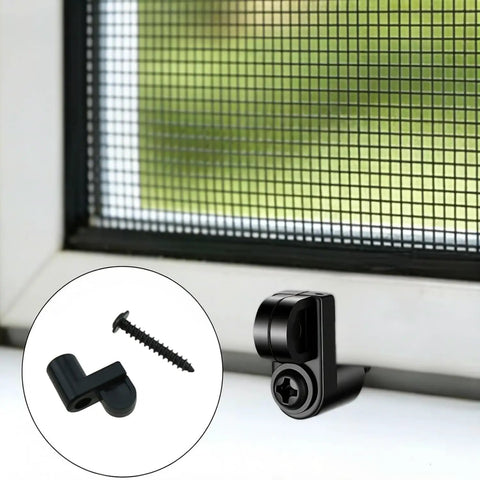 7/16 Inch Screen Clips 12 Pack for Storm Windows and Storm Doors shown with screws