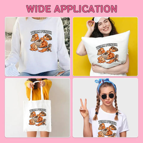 Funny Monkey Team Punchs DTF Transfers Pack Ready To Press Heat Transfer Stickers on shirts and accessories, 7x7 inch