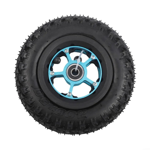 8 Inch Pneumatic Off Road Tire 200x50 For Electric Skateboard And Scooter With Beefy Aluminum Alloy Hub And Rubber Tread 8mm Or 10mm Axle Hole Blue Hub All Terrain Wheel