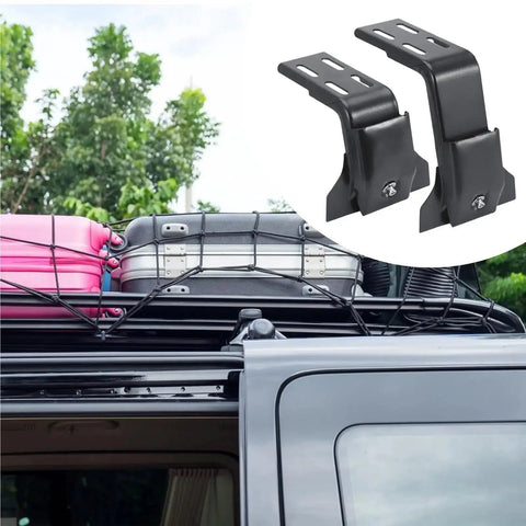 Heavy Duty Roof Rack Mount Brackets For SUVs And MPVs Gutter Clamp System holding cargo, drill free adjustable height, alloy