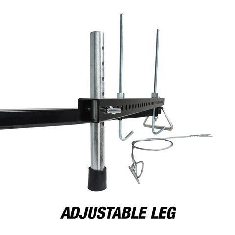 Heavy Duty Three Point Engine Support Bar With Adjustable Screw Hooks showing adjustable leg design and reinforcement features