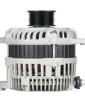 Side view of New High Output Beefed Up Alternator For V6 3.5L Rides Fits Altima 2007 To 2010 Murano 2009 To 2014 Maxima 2009