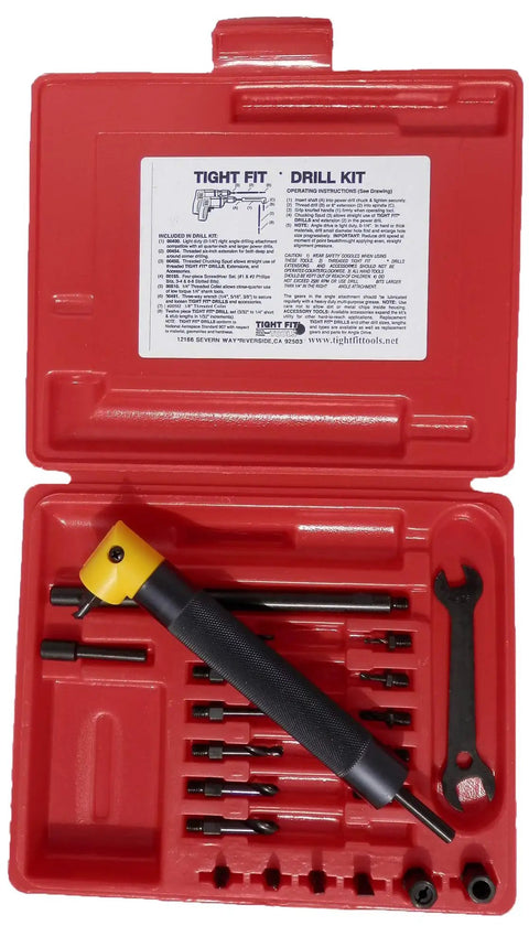 Right Angle Drill Attachment 90 Degree Adapter For Power Drill With 360 Degree Swivel Lightweight Accessory in red case