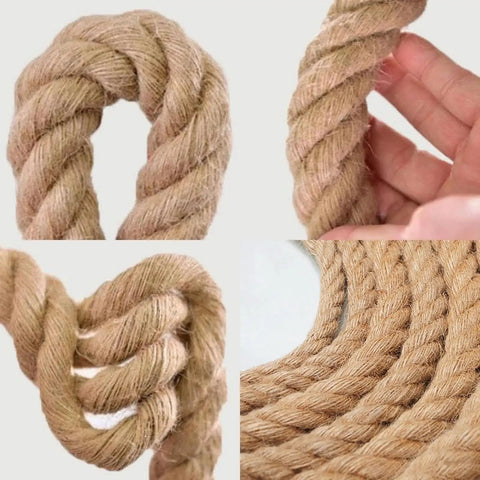 Heavy Duty Natural Jute Rope One Half Inch By 100 Feet For Crafts And DIY Projects, Braided Manila Rope Tough And Durable