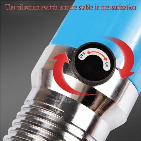 Close-up of the oil return switch on the 3 In 1 Hydraulic Gear And Bearing Puller Three Arm Cylinder Tool Kit for easy operation.