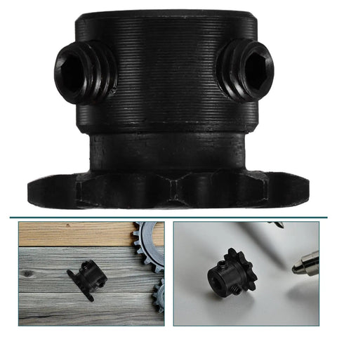 One Quarter Inch 9 Tooth Carbon Steel Sprocket Wheel For Single Strand Rollers Built For Humid Conditions, close-up view.
