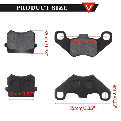 Product size dimensions for rear hydraulic brake caliper master cylinder kit for go karts ATVs golf carts drift trikes