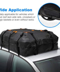 Lincoln Corsair Nautilus Roof Cargo Bag Weatherproof Rooftop Gear Carrier for SUVs, attached to SUV roof crossbars