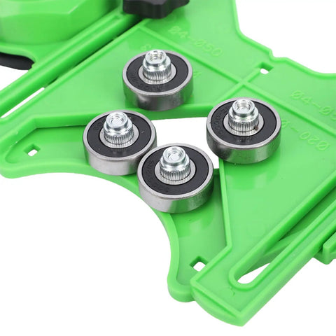 Top Quality 15 Piece Hole Saw Kit With Secure Double Suction Cups For Drilling Ceramic Marble And Glass Safely Without Slipping Using Integrated Steel Bits Plated For Durability Up To 50Mm Size, 4 suction wheels on green holder