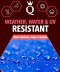 Heavy Duty Waterproof Tarp 25x33, 120 GSM 12 Mil, UV And Tear Resistant with water droplets showcasing weather resistance.