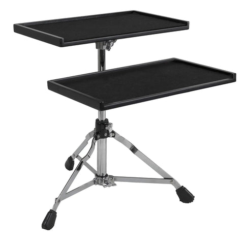 Sidekick Essentials Table With Stand For DJs And Musicians Compact 16x10 Inch Wood Top With Felt Lining Scratch Resistant Surface