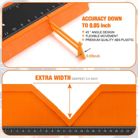 Contour Gauge Tool With Lock 5 Inch And 10 Inch Measuring Scribe for Precise Profile Duplication details and specifications