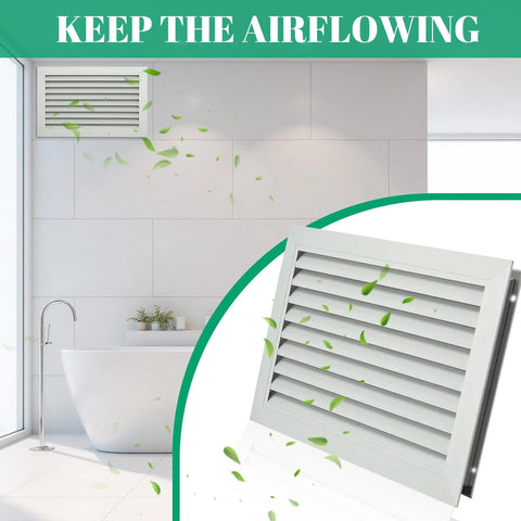 Two Sided Aluminum Louvered Door Vent 20 By 12 Inches For Interior Doors Silver Air Vent Grille in modern bathroom