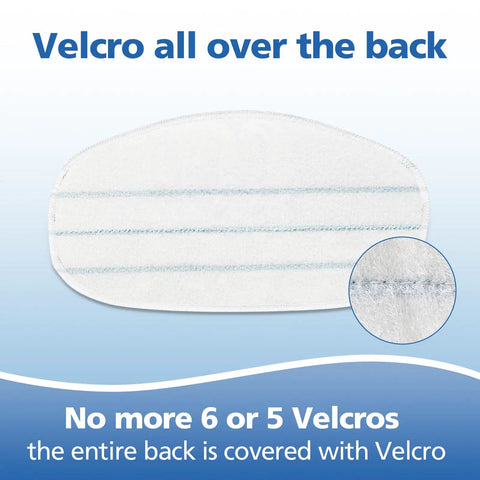 Six Pack Replacement Steam Mop Pads For ThermaPro 10 In 1 Steam Mop Velcro Design with full Velcro backing