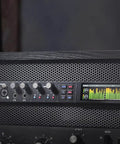 Next Gen 28x32 USB3 Audio Interface With 24 Bit RGB Display And Real Time Metering Pro Grade IO in studio rack.