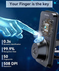 Keyless Entry Door Lock With Handle Set Built In WiFi Fingerprint App Control Doorbell No Key Hassle Smart Home Ready