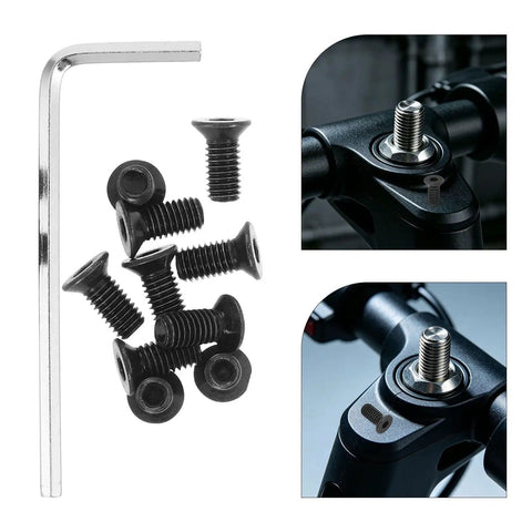 Heavy Duty Stainless Steel Electric Scooter Front Head Screws With Allen Wrench Kit for Handlebar and Front Shock Replacement