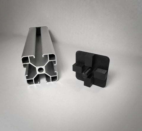 Eight Piece 4040 Aluminum Extrusion End Caps Heavy Duty Rock Solid Killer Grip Made In Usa T Slot Profile Plugs next to 4040 aluminum profile.