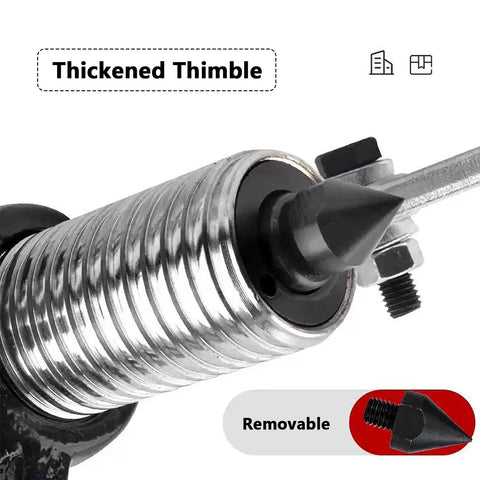 Close-up of thickened thimble component from Rugged Split Hydraulic Gear Puller Kit With 50 Ton Hand Pump.