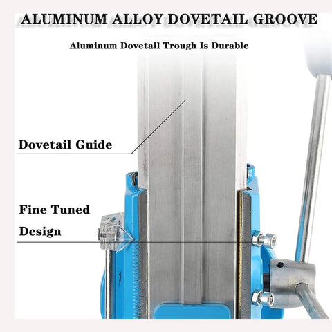 Heavy Duty Electric Drill Stand With 90 Degree Rotatable Head And 80Mm Stroke For High Precision Work showing aluminum alloy dovetail grooves.