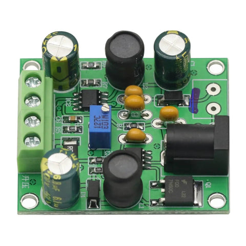 Top view of High Voltage DC Converter Module For Nixie Tubes And Magic Eye Displays Power Supply 250V 6.3V Board Module with components.